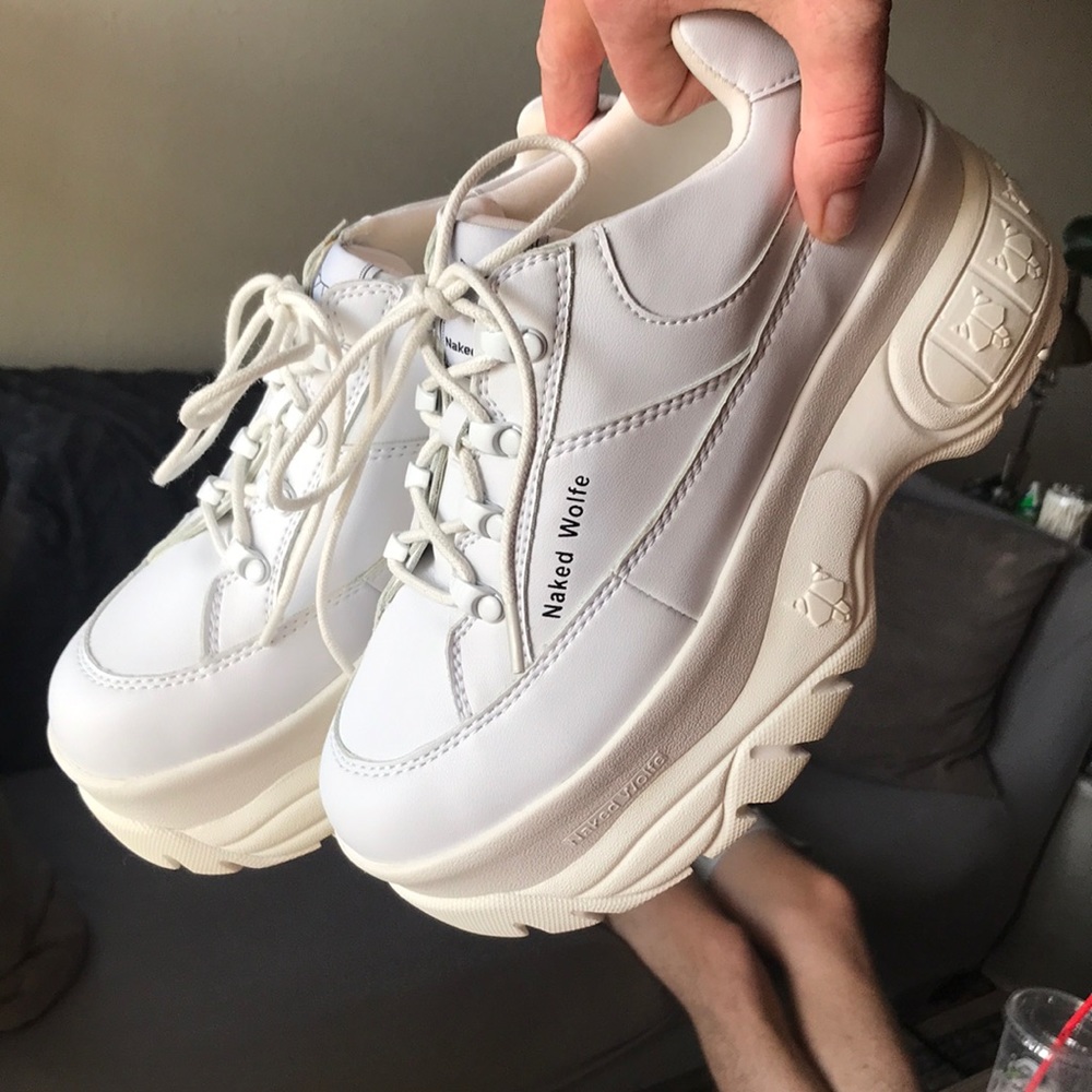 Naked Wolfe sporty white chunky sneaker